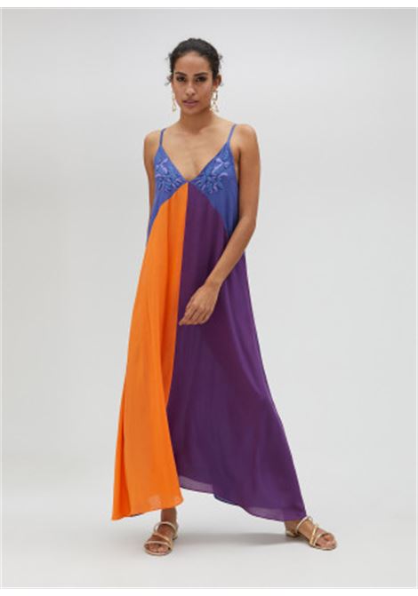 Vestito lungo con spalline LOLA CASADEMUNT | LS2516011VIOLA ARANCIO